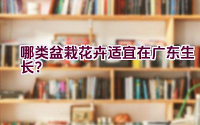 哪类盆栽花卉适宜在广东生长？