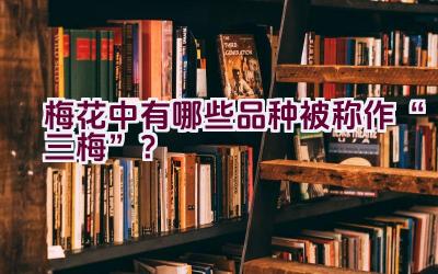 梅花中有哪些品种被称作“三梅”？