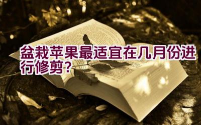 盆栽苹果最适宜在几月份进行修剪？