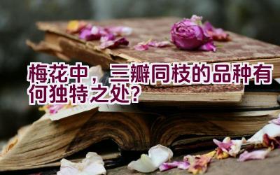 梅花中，三瓣同枝的品种有何独特之处？